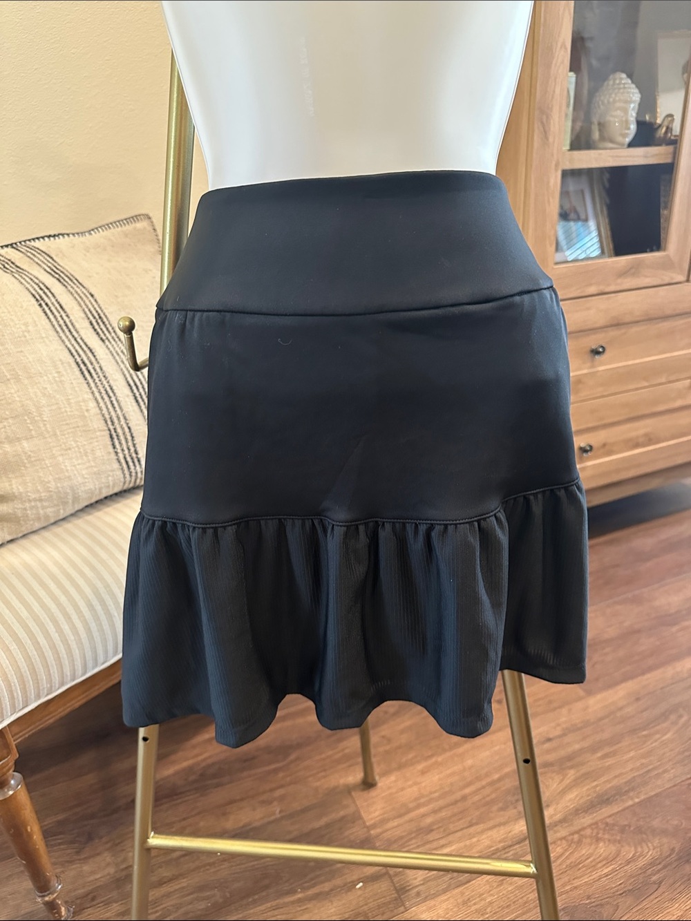 Adidas Black Ruffle golf skirt